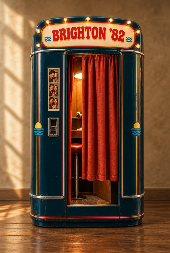 Brighton ’82 cabina, visualizzata a partire dal design originale dell’app Flashroom